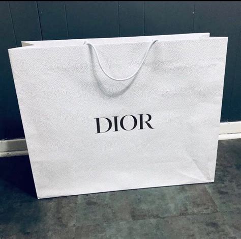 white dior shopping bag|original christian dior bag.